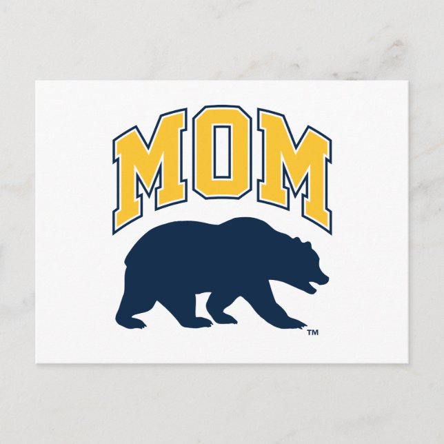 Cal Blue Bear | Mom Postcard (Front)