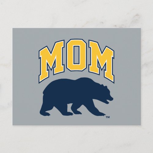Cal Blue Bear  Mom Postcard