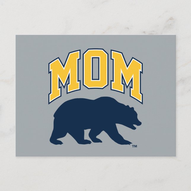 Cal Blue Bear | Mom Postcard (Front)
