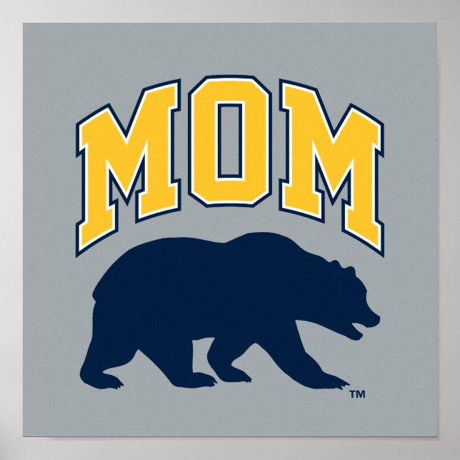 Cal Blue Bear | Mom Poster (Front)