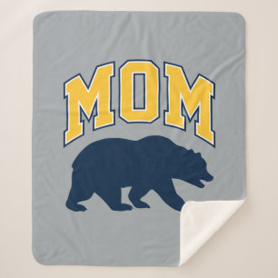 Cal Blue Bear Mom Sherpa Blanket