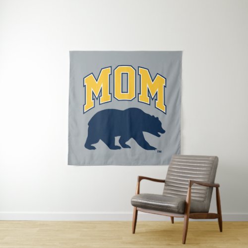 Cal Blue Bear  Mom Tapestry