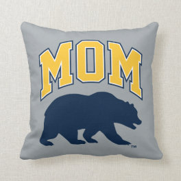 Cal Blue Bear Mom Throw Pillow