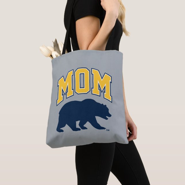 Cal Blue Bear | Mom Tote Bag (Close Up)