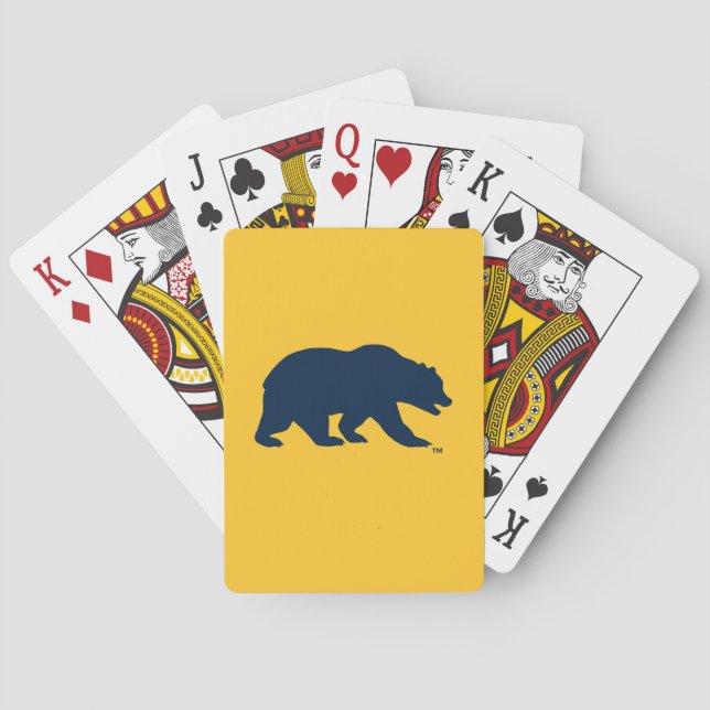 Cal Blue Bear Poker Cards (Back)