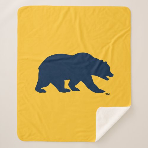 Cal Blue Bear Sherpa Blanket