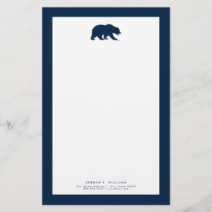Cal Blue Bear Stationery