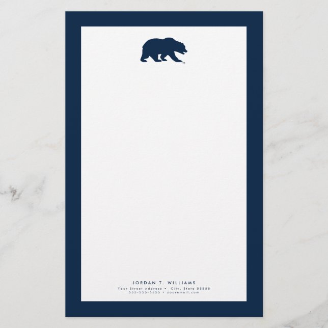 Cal Blue Bear Stationery (Front)