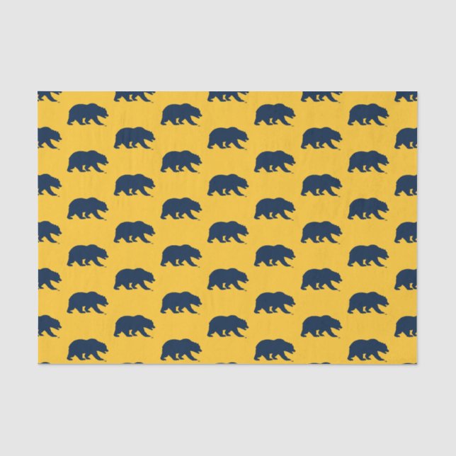 Cal Blue Bear Tissue Paper (Front)