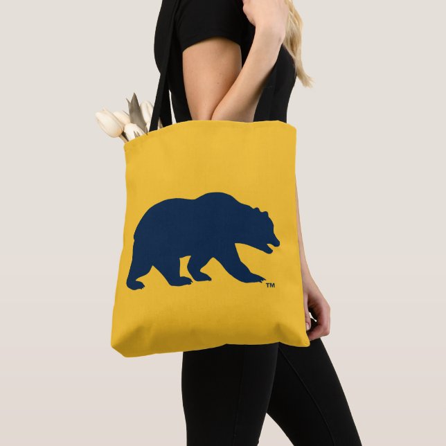 Cal Blue Bear Tote Bag (Close Up)