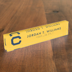 Cal Blue C Desk Name Plate