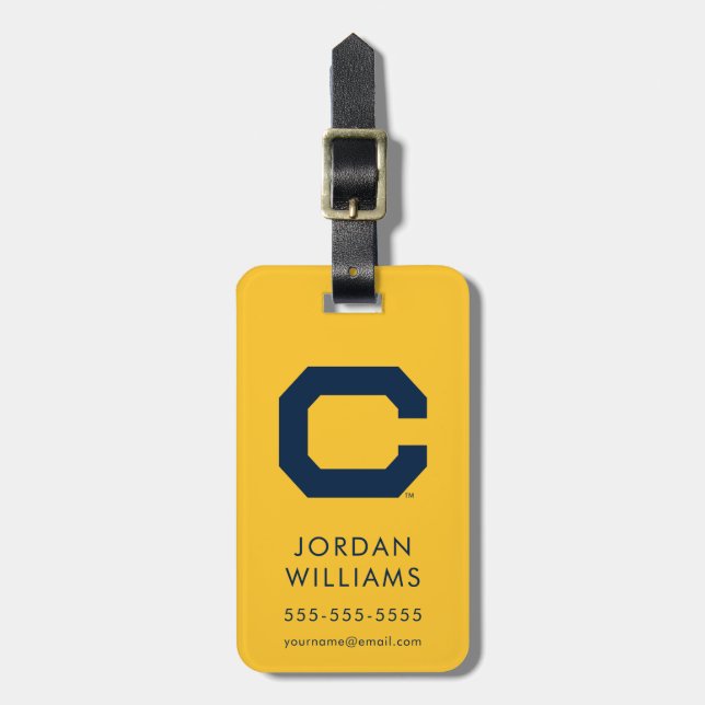 Cal Blue C Luggage Tag (Front Vertical)