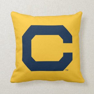 Cal Blue C Throw Pillow