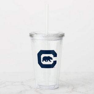 Cal Blue C With Bear Acrylic Tumbler