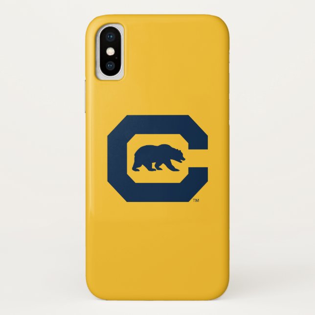 Cal Blue C With Bear Case-Mate iPhone Case (Back)