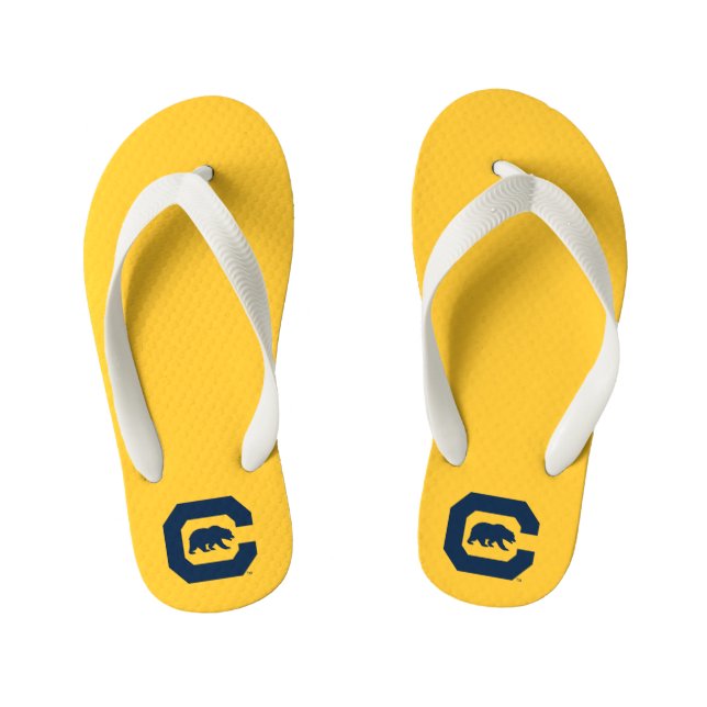 Cal Blue C With Bear Kid's Flip Flops (Footbed)