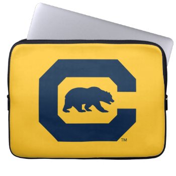 Cal Blue C With Bear Laptop Sleeve by ucberkeley at Zazzle