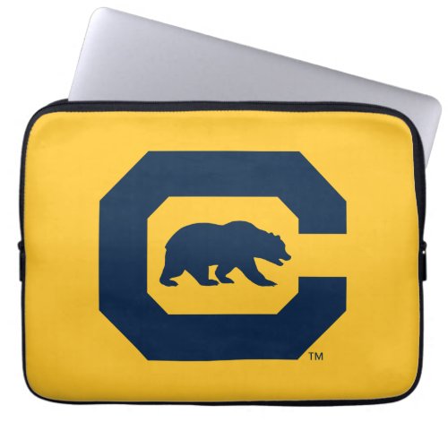 Cal Blue C With Bear Laptop Sleeve