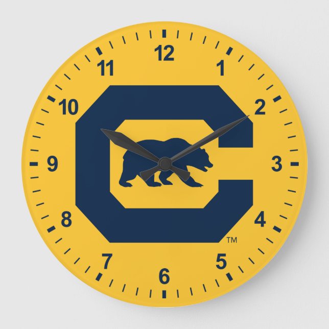 Cal Blue C With Bear Large Clock (Front)