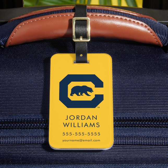 Cal Blue C With Bear Luggage Tag (Front Insitu 2)