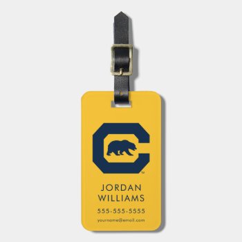Cal Blue C With Bear Luggage Tag by ucberkeley at Zazzle