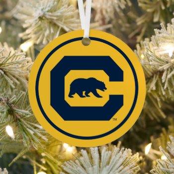 Cal Blue C With Bear Metal Ornament by ucberkeley at Zazzle