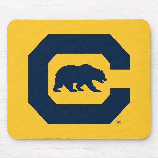 Cal Blue C With Bear Mouse Pad (Front)