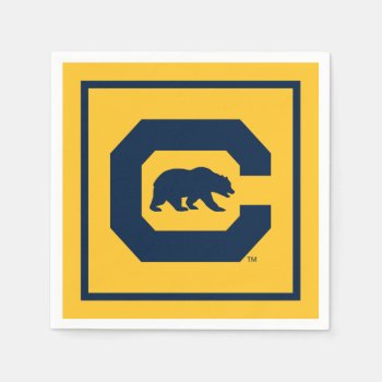 Cal Blue C With Bear Napkins by ucberkeley at Zazzle