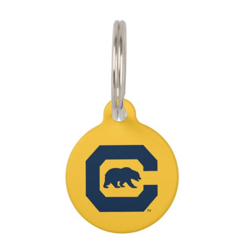 Cal Blue C With Bear Pet ID Tag