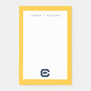 Cal Blue C With Bear Post-it Notes