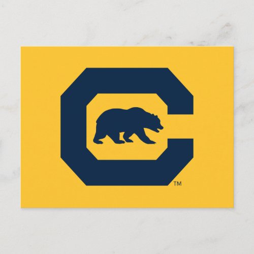Cal Blue C With Bear Postcard