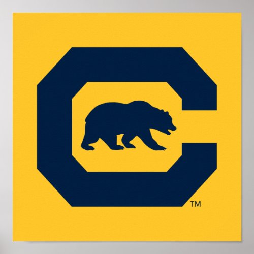 Cal Blue C With Bear Poster