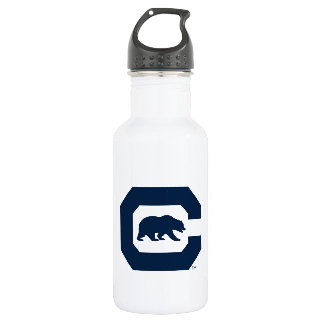 Cal Blue C With Bear Stainless Steel Water Bottle (Front)