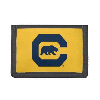 Cal Blue C With Bear Trifold Wallet by ucberkeley at Zazzle