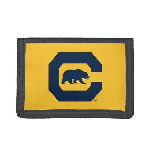 Cal Blue C With Bear Trifold Wallet