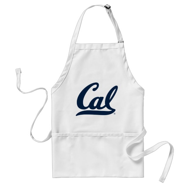 Cal Blue Script Adult Apron (Front)