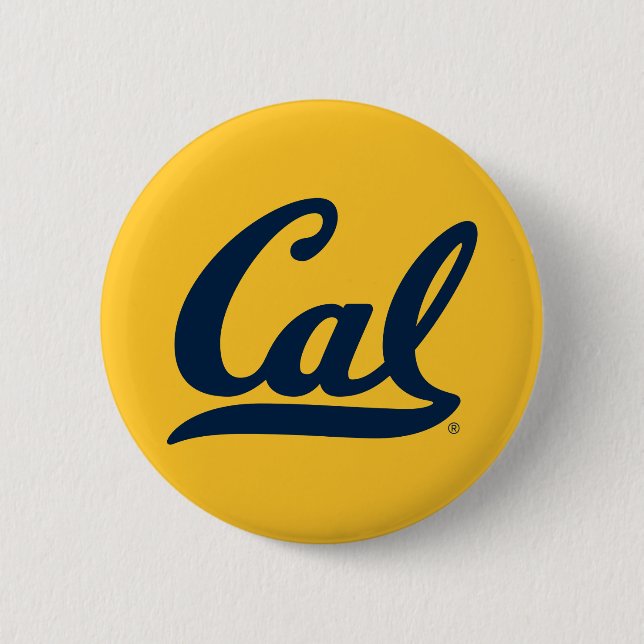 Cal Blue Script Button (Front)