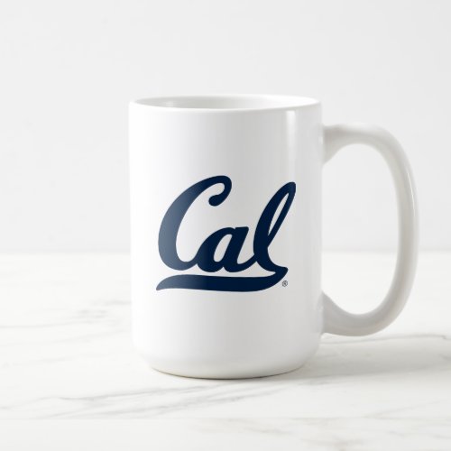Cal Blue Script Coffee Mug