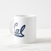 Cal Blue Script Coffee Mug (Front Left)