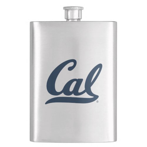Cal Blue Script Flask