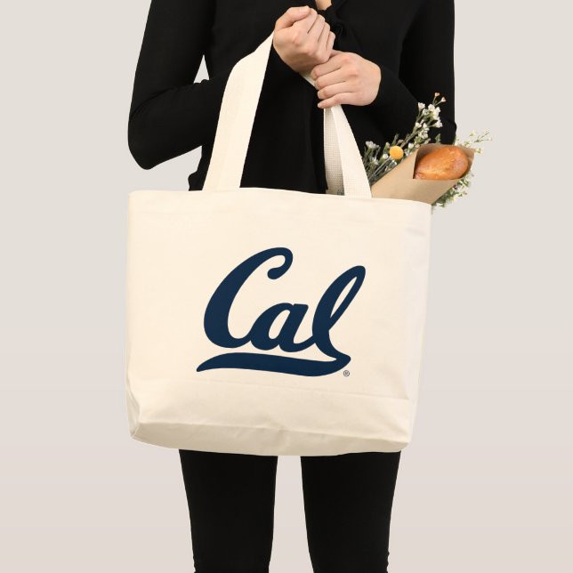 Cal Blue Script Large Tote Bag (Front (Product))