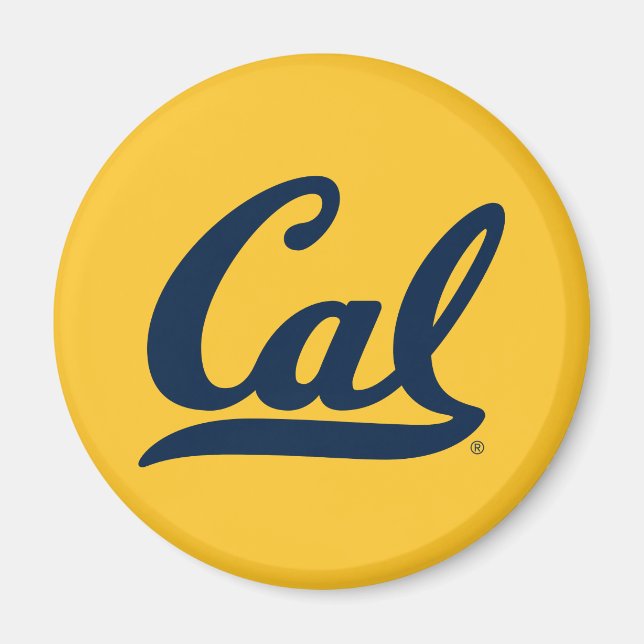 Cal Blue Script Magnet (Front)
