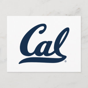 Cal Blue Script Postcard