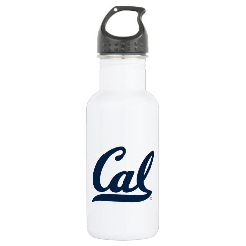 Cal Blue Script Stainless Steel Water Bottle
