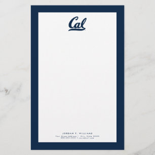 Cal Blue Script Stationery