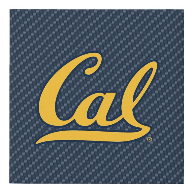 Cal Carbon Fiber Faux Canvas Print (Front)