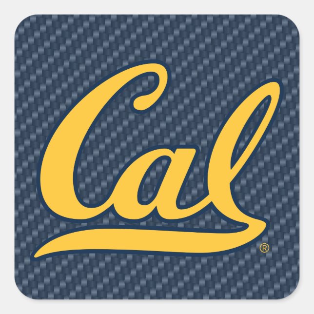 Cal Carbon Fiber Square Sticker (Front)