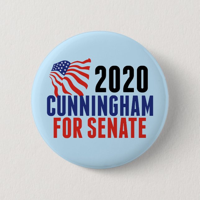 Cal Cunningham for Senate Button (Front)