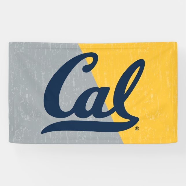Cal Distressed Color Block Banner (Horizontal)