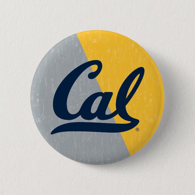 Cal Distressed Color Block Button (Front)